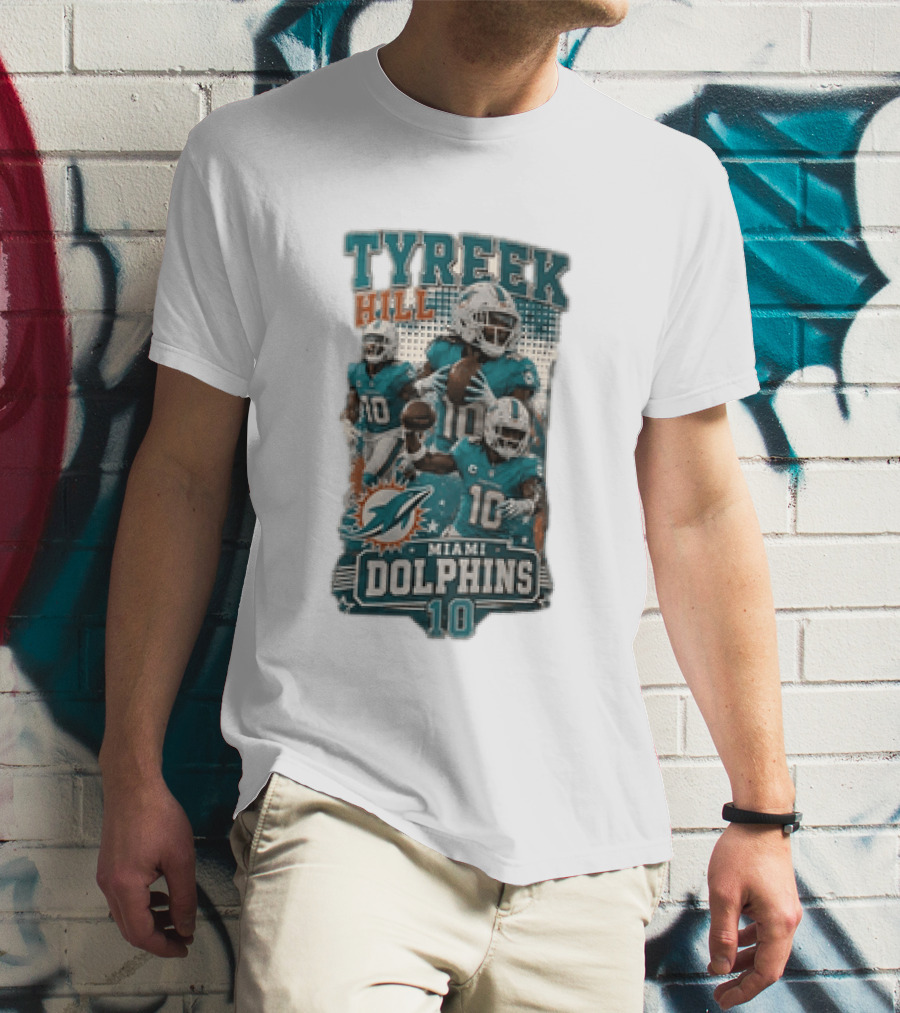 Tyreek Hill Miami Dolphins 10 Football T-Shirt