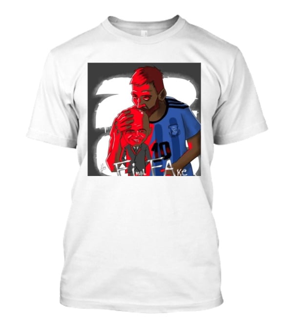 Lionel Messi Argentina Final FAKE AFA 10 T-Shirt