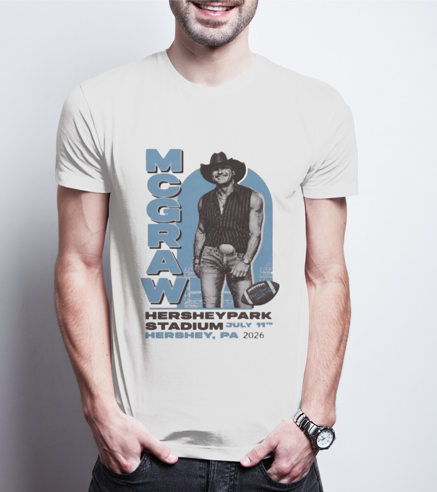 MCGRAW Hersheypark Stadium July 11th Hershey PA 2026 Football T-Shirt