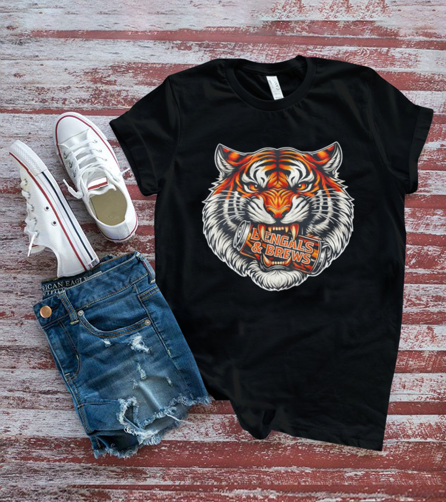 Tiger Bite Bengals & Brews Can T-Shirt