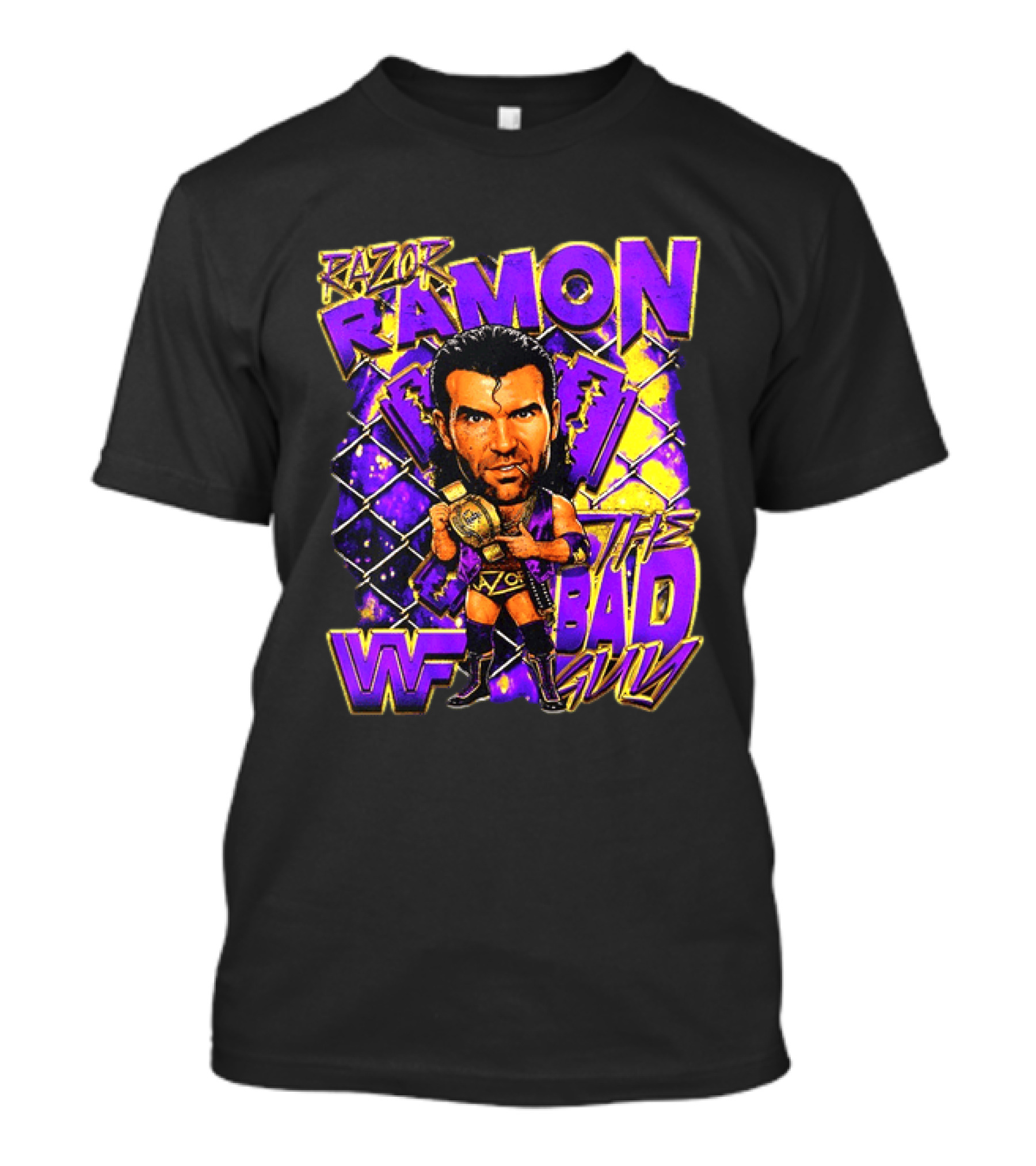 Razor Ramon WWF The Bad Guy Wrestling Champion 90s T-Shirt