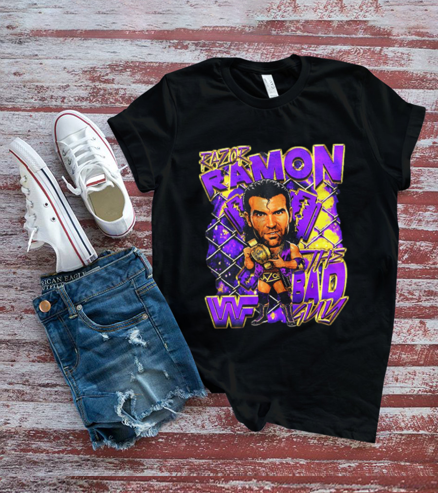 Razor Ramon WWF The Bad Guy Wrestling Champion 90s T-Shirt