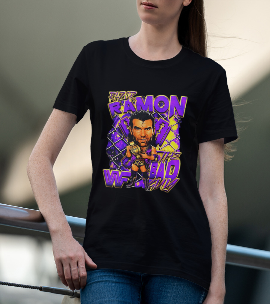 Razor Ramon WWF The Bad Guy Wrestling Champion 90s T-Shirt