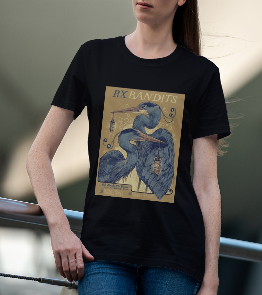 RX Bandits And The Battle Begun 20th Anniversary Tour 2026 Blue Heron T-Shirt