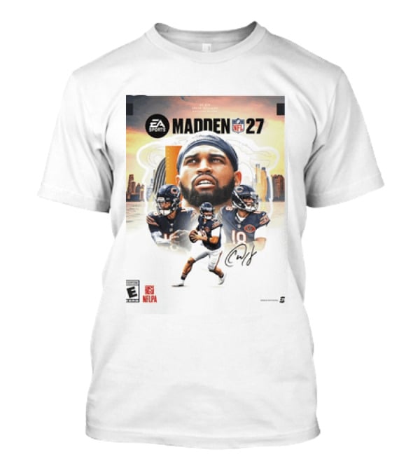 EA Sports Madden NFL 27 Caleb Williams No 18 Chicago Bears T-Shirt