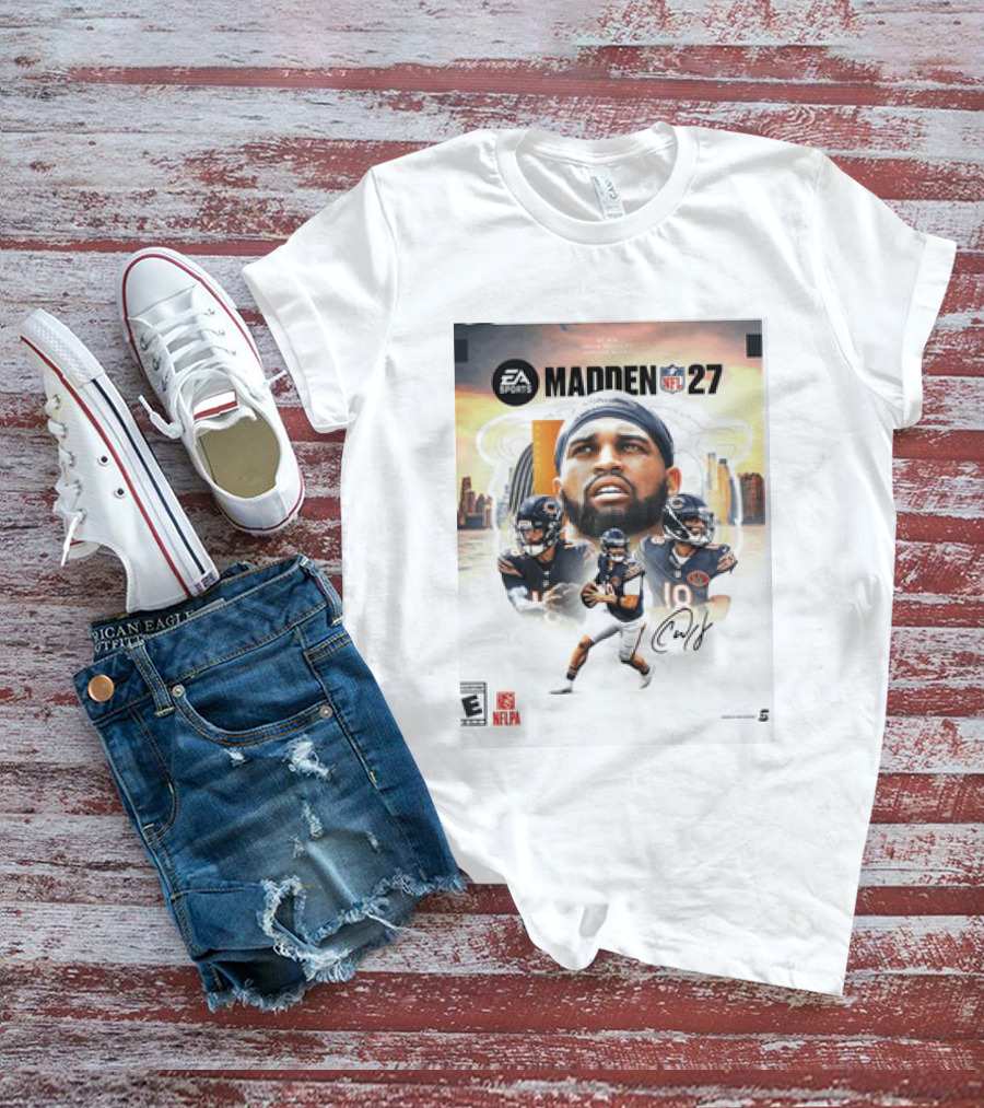 EA Sports Madden NFL 27 Caleb Williams No 18 Chicago Bears T-Shirt