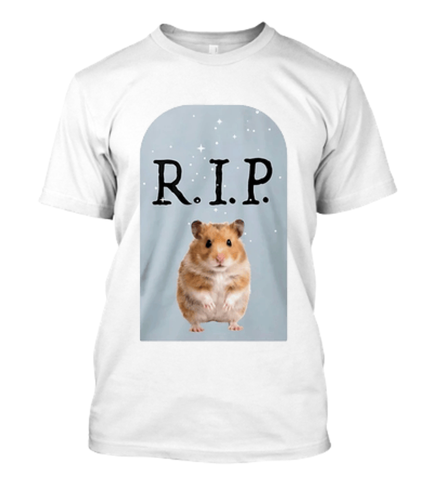 R.I.P. Lil Cenat Hamster Memorial With Stars And Clouds T-Shirt