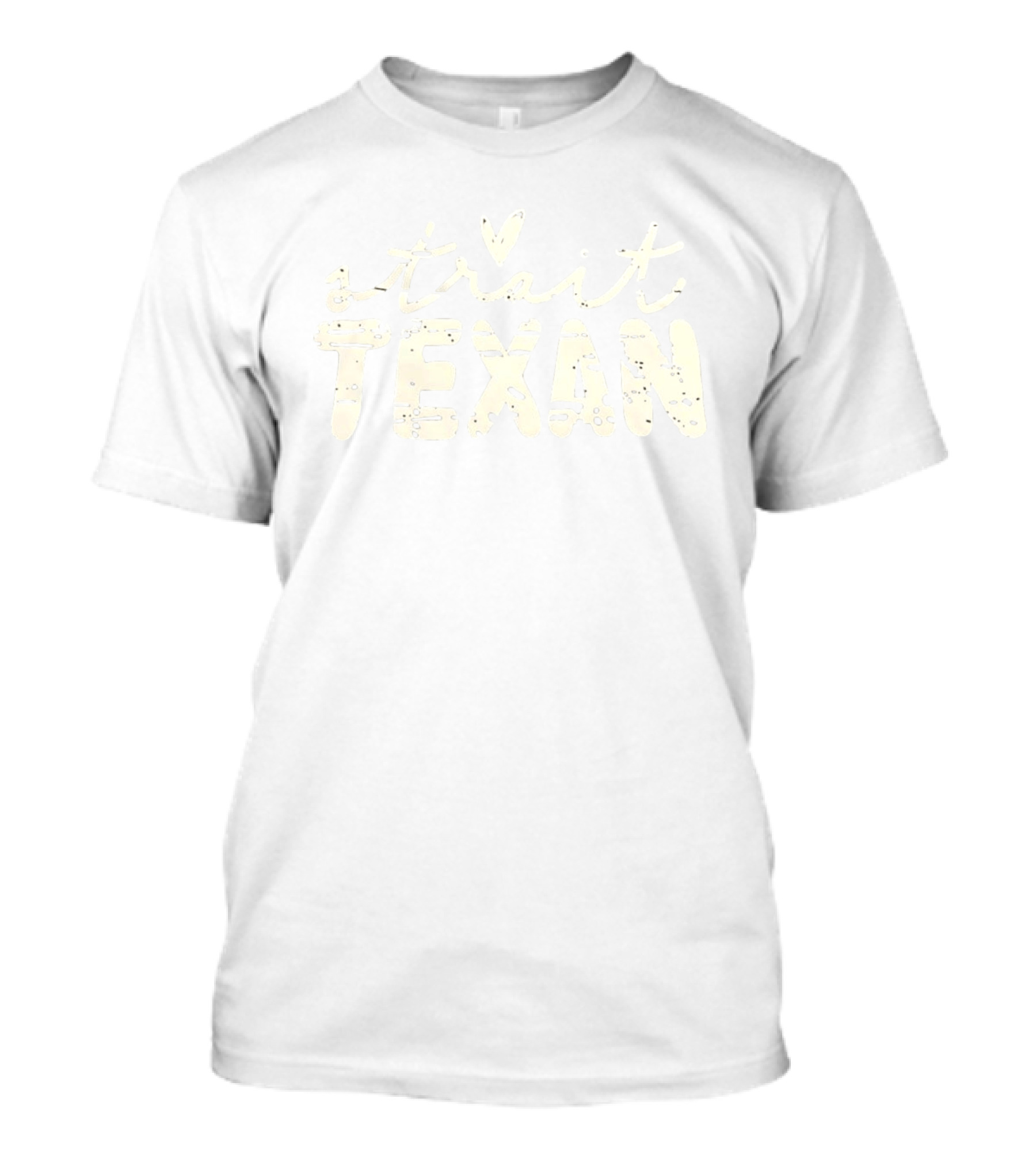 Trait Texan Heart Shape Text Rustic T-Shirt