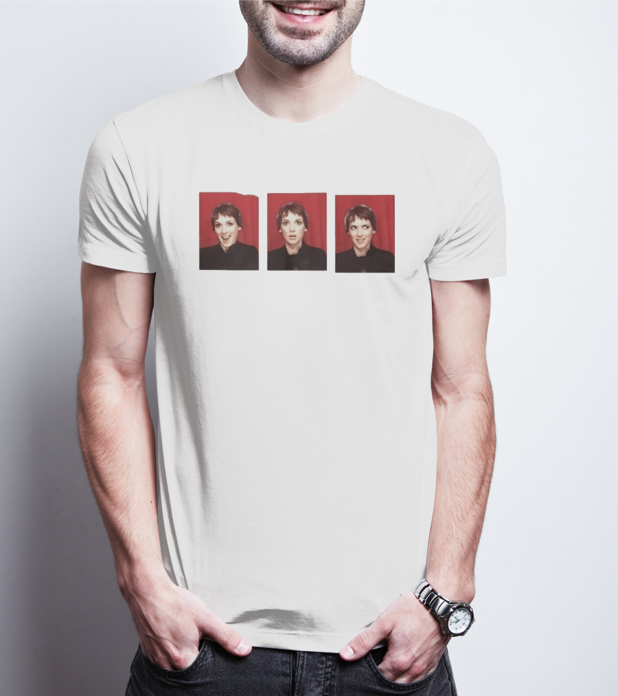 Winona Ryder 90s Photo Booth Strip Nostalgia Actress Vintage Aesthetic T-Shirt