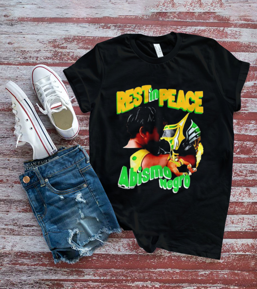 REST In PEACE Abismo Negro Lucha Libre AAA Professional Wrestling T-Shirt