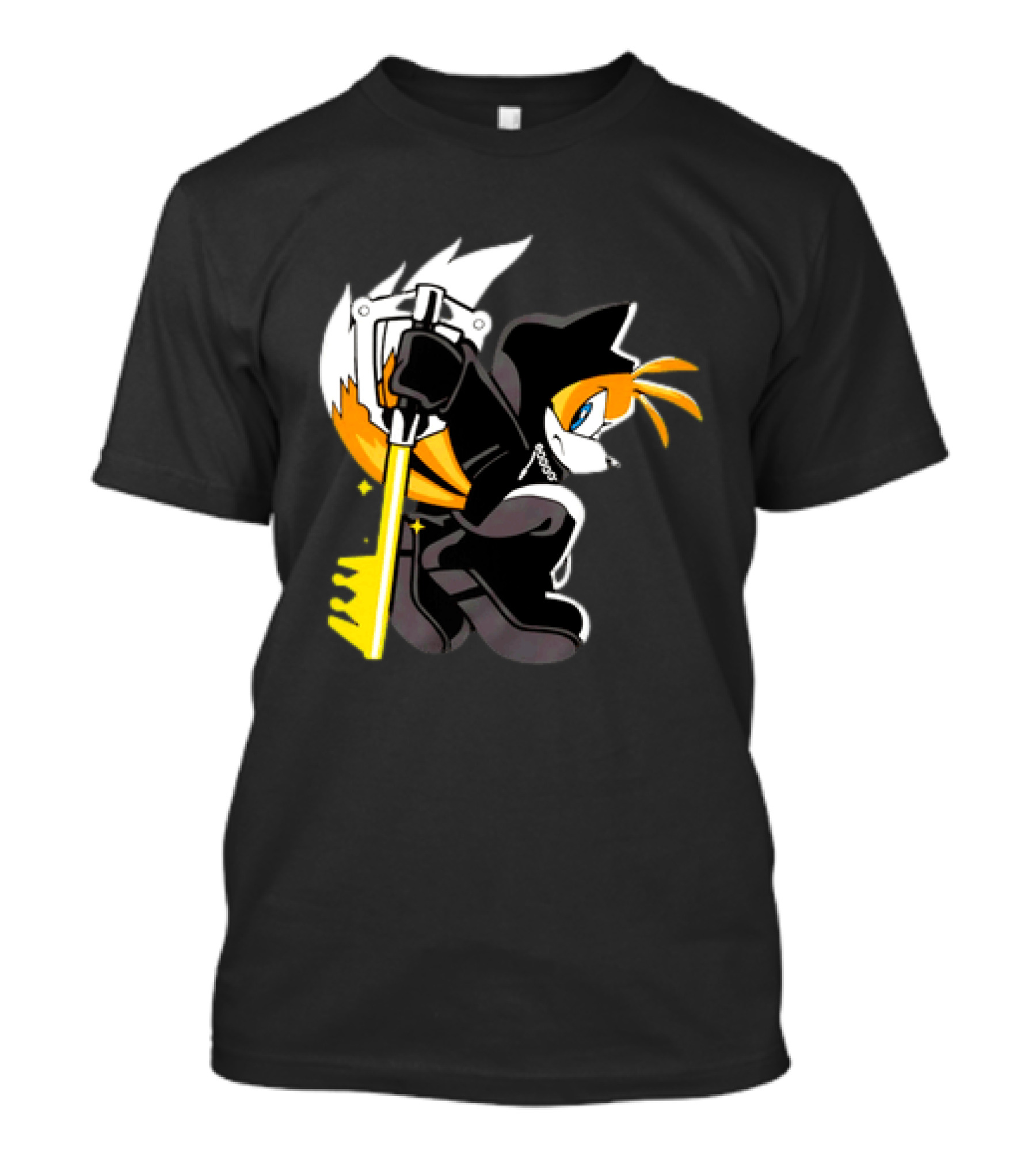 GoblinTengu Yellow Black Hooded Cat Keyblade Warrior T-Shirt
