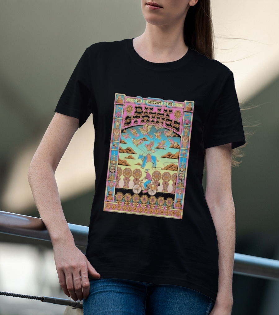 Billy Strings August 9 25 Minneapolis MN Psychedelic Style Birds Bicycle Rider T-Shirt