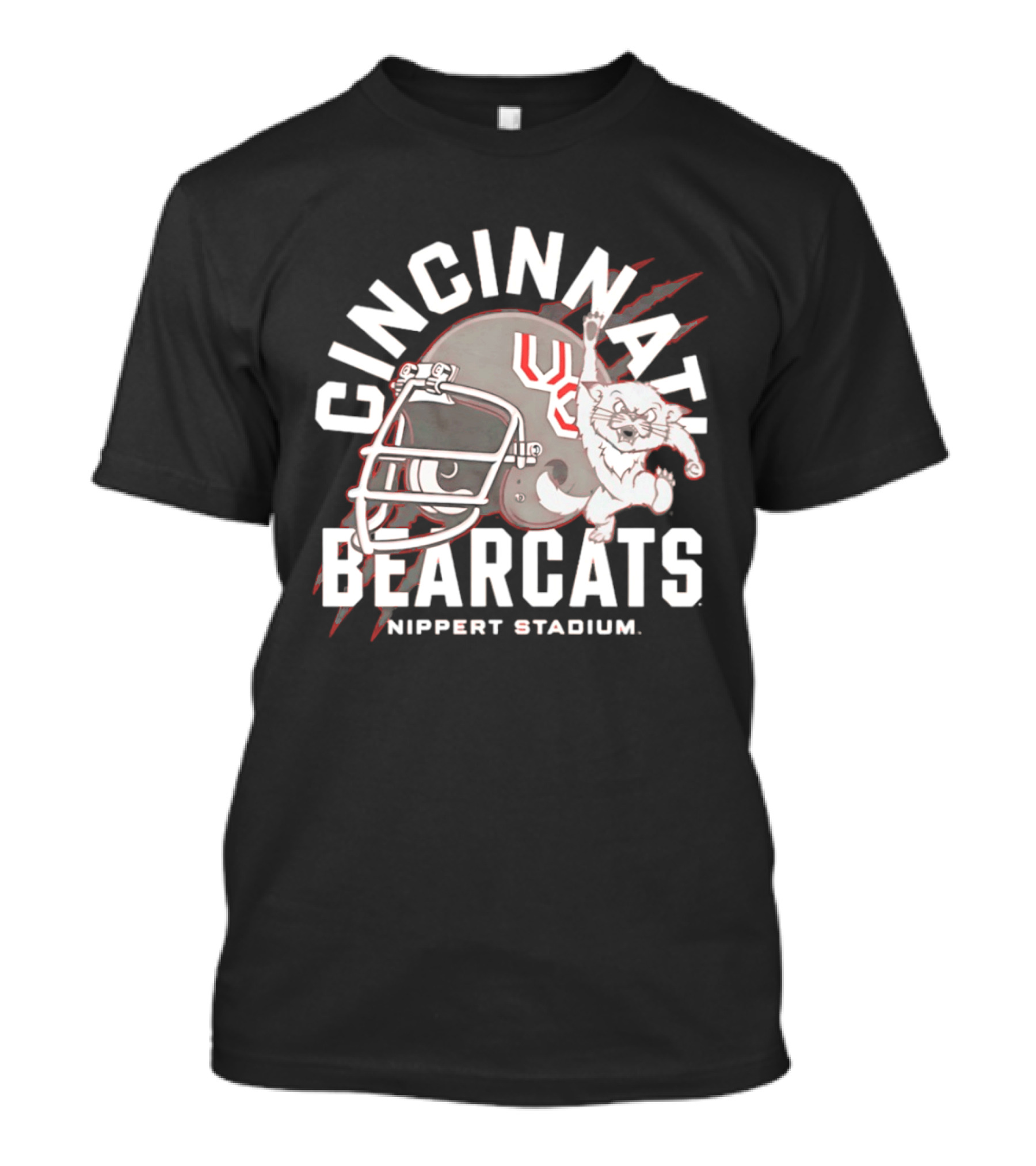 Cincinnati Bearcats Nippert Stadium Football Helmet T-Shirt