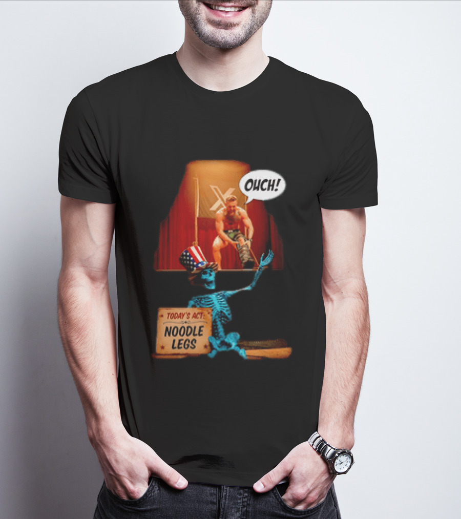 Conor McGregor One Minute Man Ouch Today's Act Noodle Legs Skeleton Comedy T-Shirt