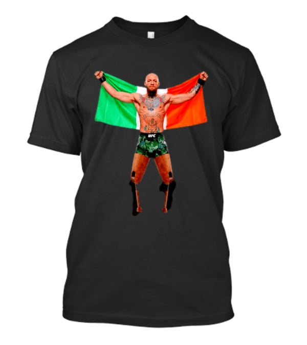 Conor McGregor UFC Prosthetic Leg Irish Flag Celebration T-Shirt