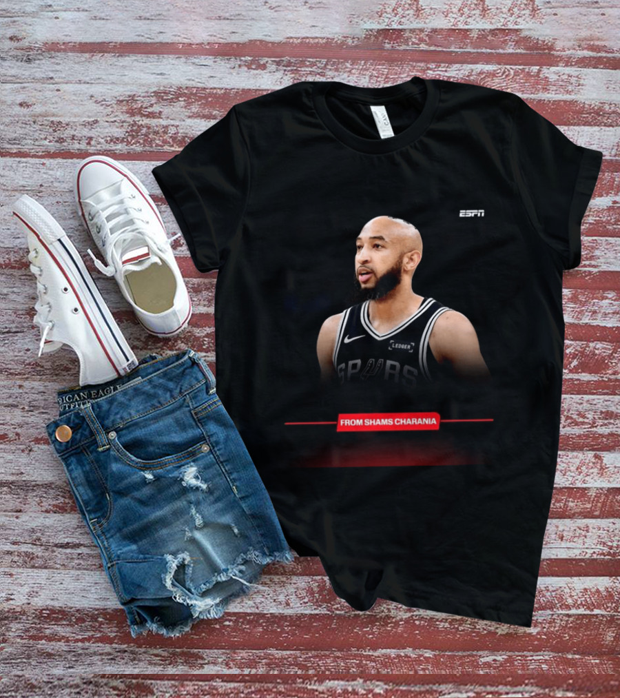 ESPN San Antonio Spurs Jordan McLaughlin From Shams Charania T-Shirt