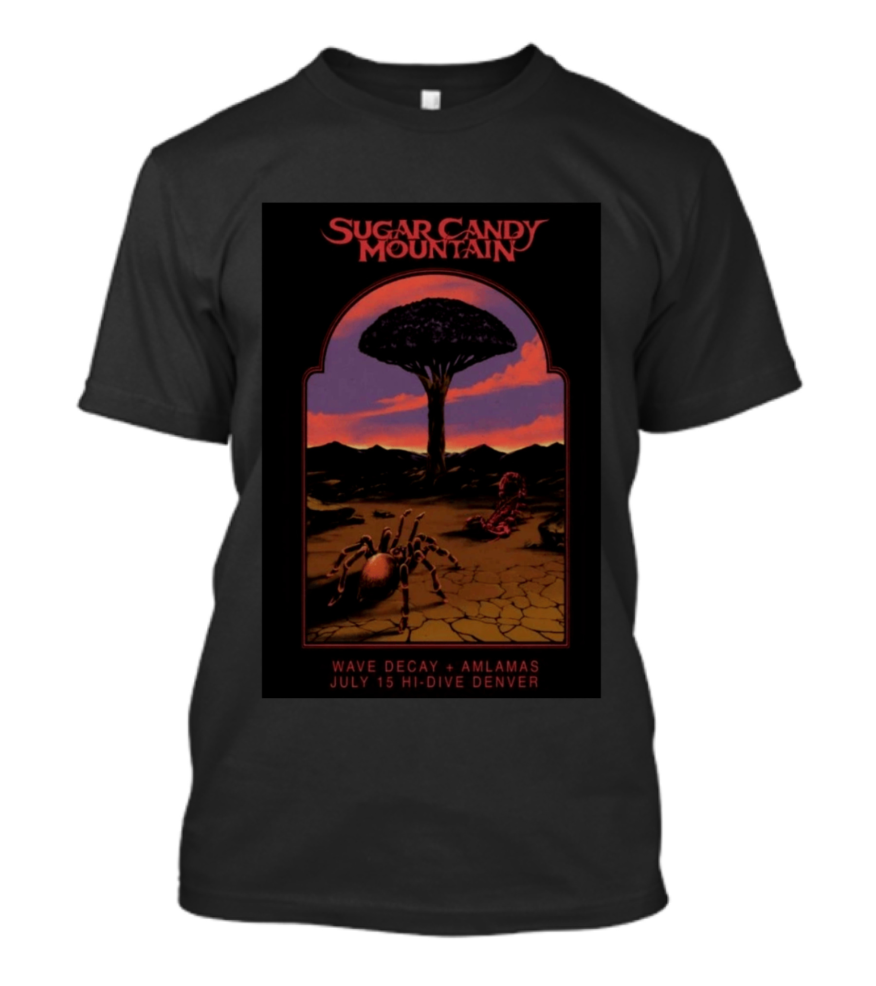 Sugar Candy Mountain Wave Decay Amlamas July 15 Hi Dive Denver T-Shirt