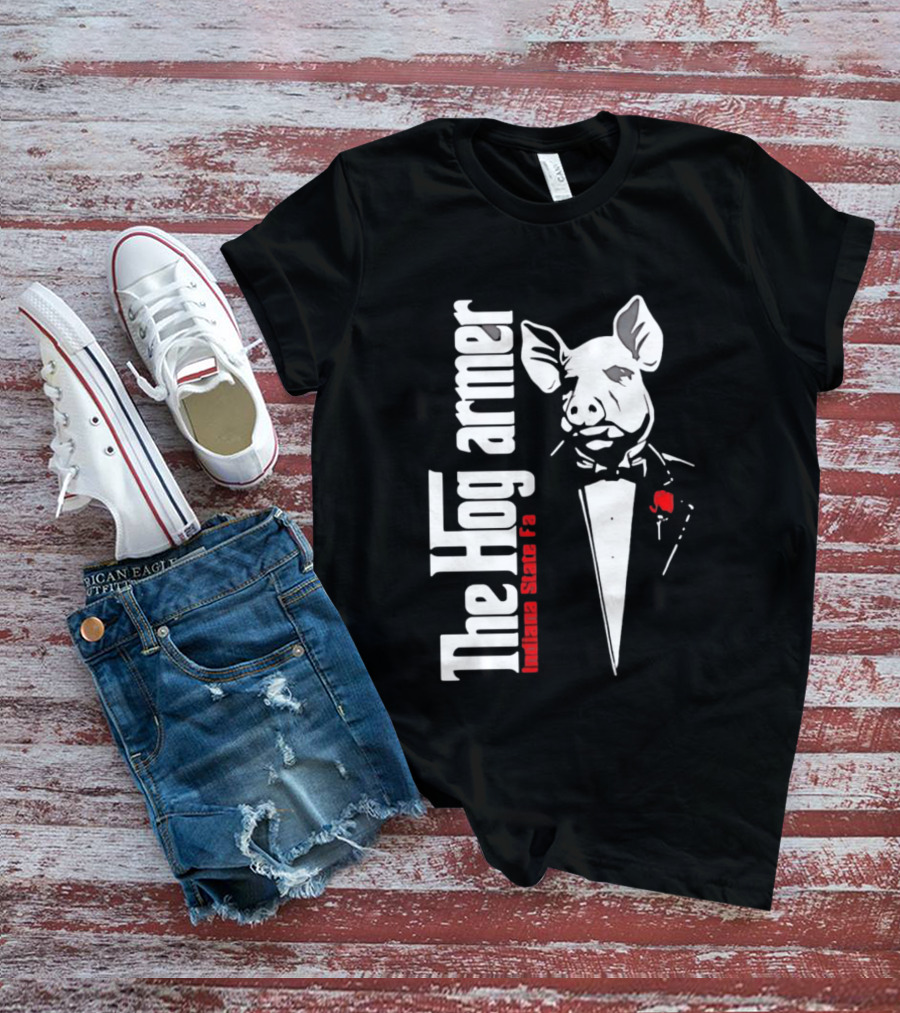 The Hogfarmer Indiana State Fair Pig Tuxedo T-Shirt
