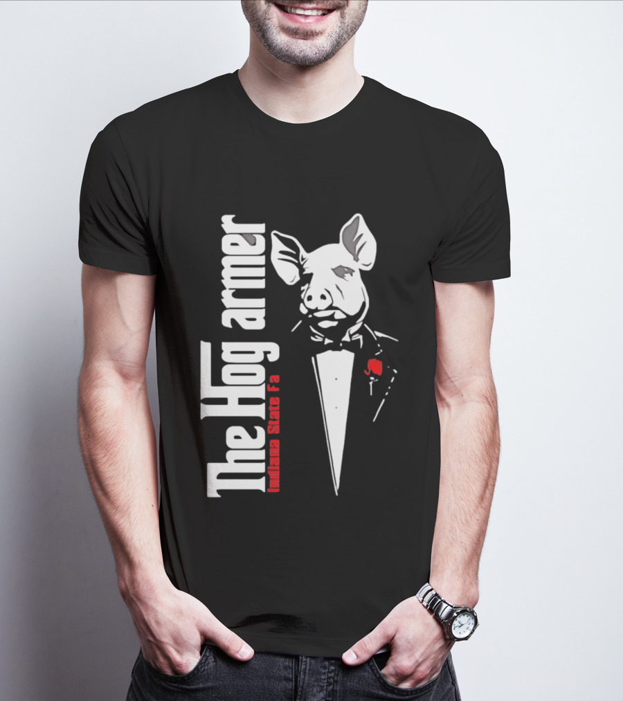 The Hogfarmer Indiana State Fair Pig Tuxedo T-Shirt