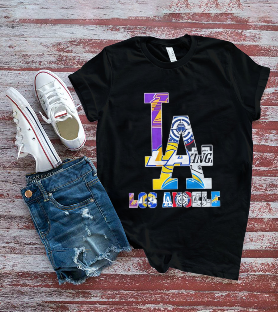 Los Angeles Lakers Clippers Kings Rams Chargers Fan Collection T-Shirt