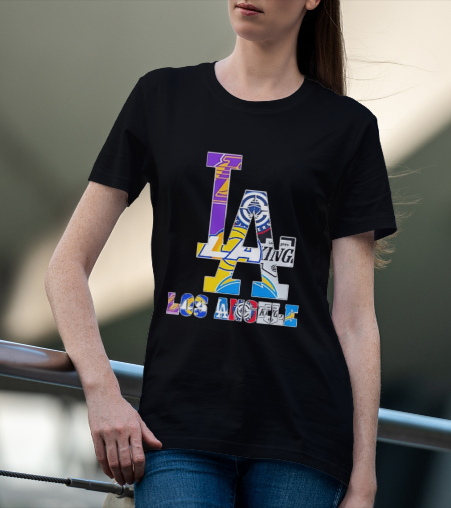 Los Angeles Lakers Clippers Kings Rams Chargers Fan Collection T-Shirt