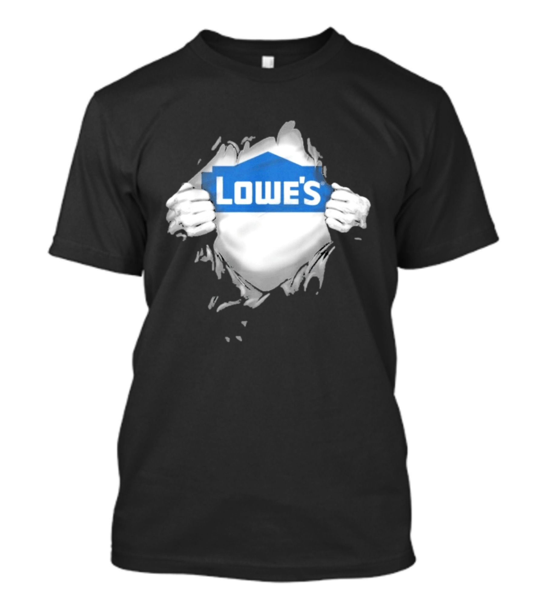 Lowe's Ripped Chest Superhero Style For Home Improvement Workers T-Shirt