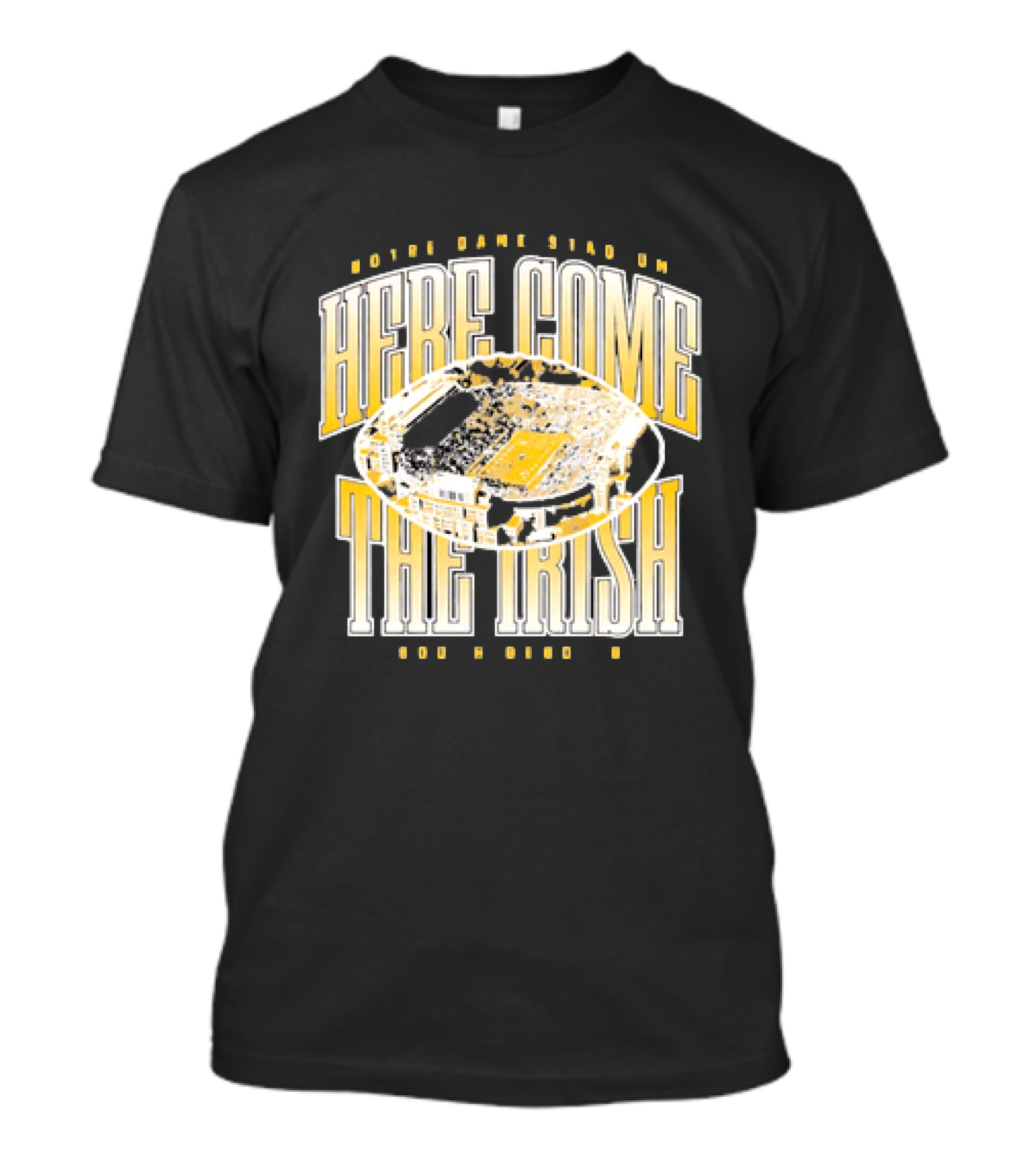 Notre Dame Stadium Here Come The Irish Football T-Shirt