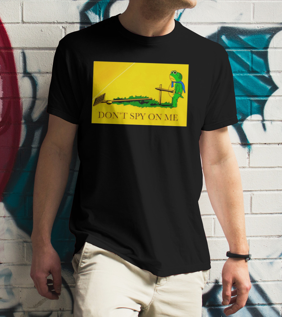 Portland Frog Don't Spy On Me Anti Flock Camera T-Shirt