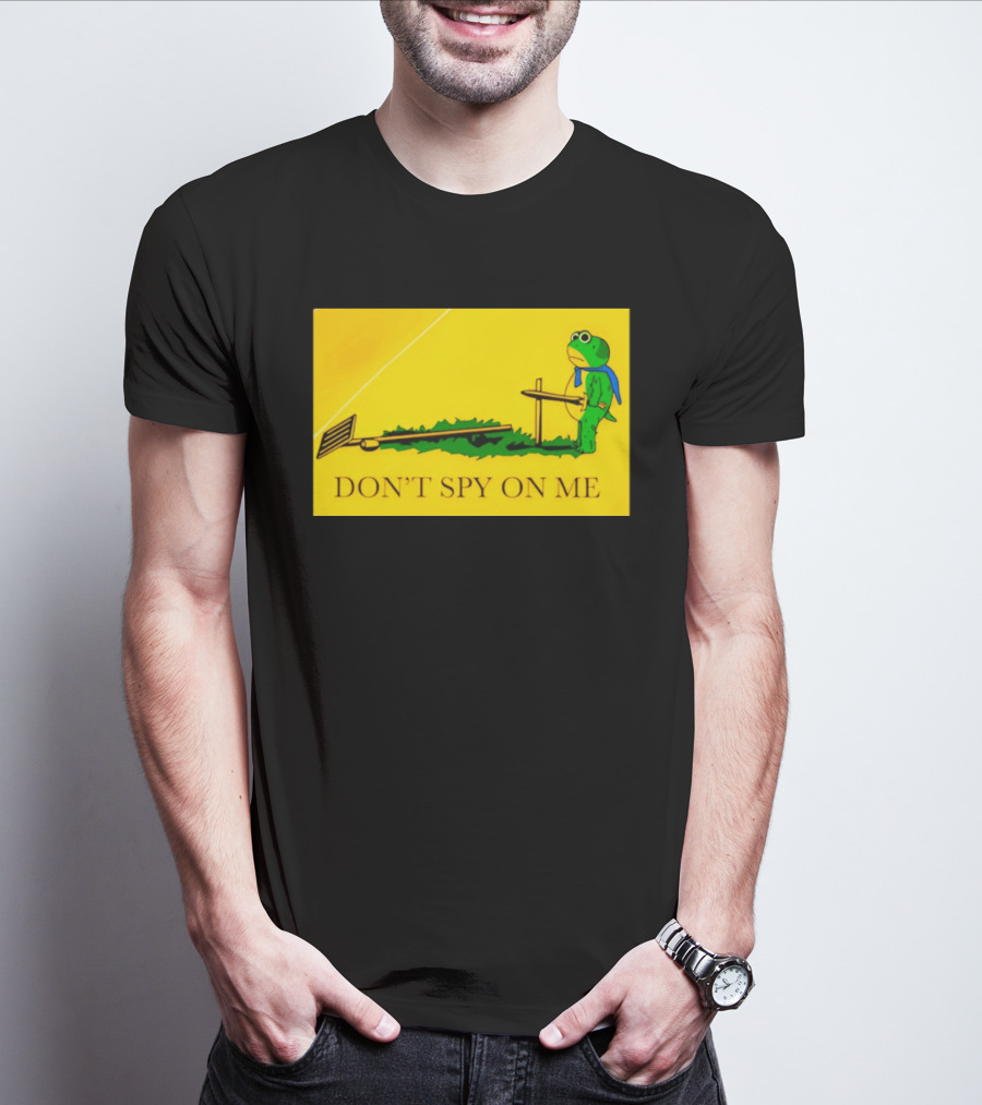 Portland Frog Don't Spy On Me Anti Flock Camera T-Shirt