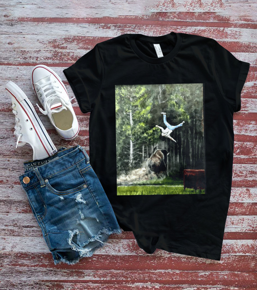 Raccoon Flaming Fart Chaos With Hippo And Unexpected Forest Flip T-Shirt
