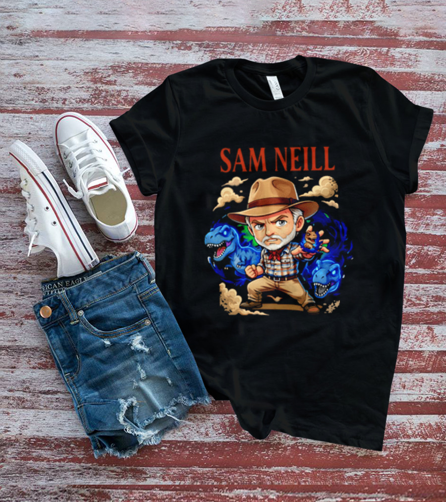 Rest In Peace Sam Neill 1947 2026 Anime Dinosaur Paleontologist Adventure T-Shirt