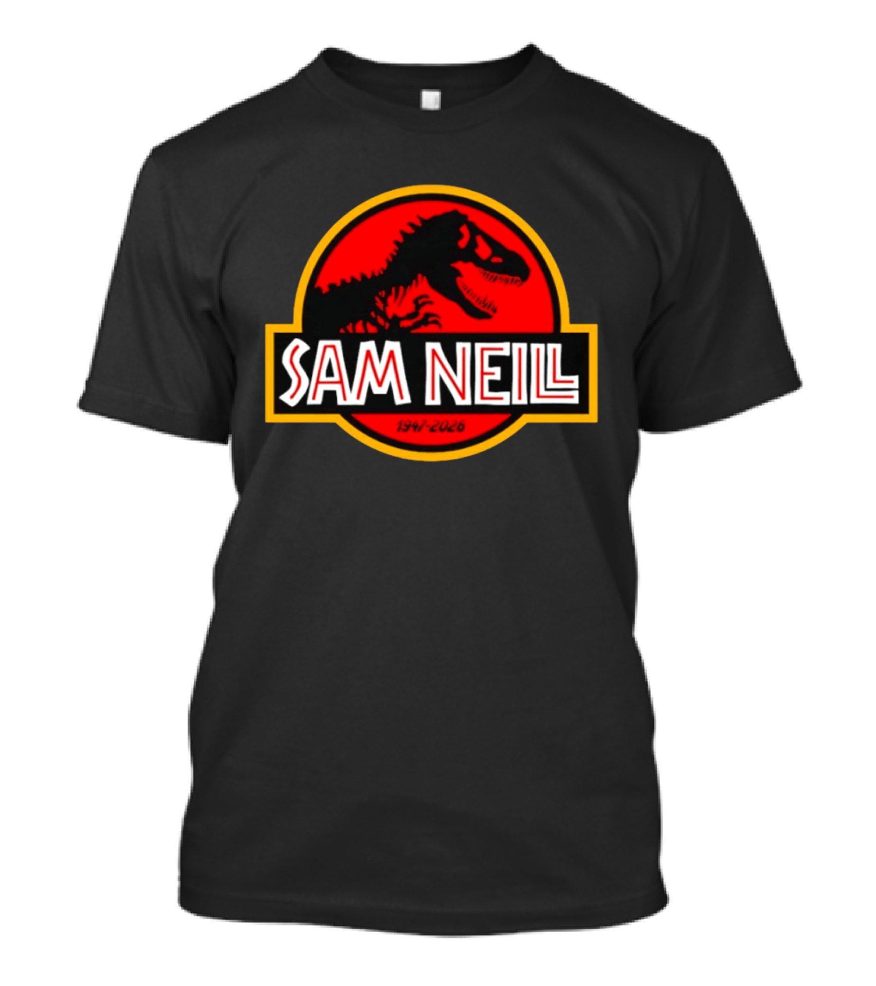 Sam Neill 1947 2026 Jurassic Park Rex T-Shirt