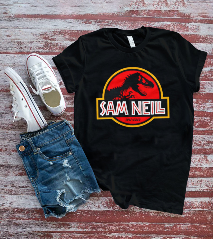 Sam Neill 1947 2026 Jurassic Park Rex T-Shirt