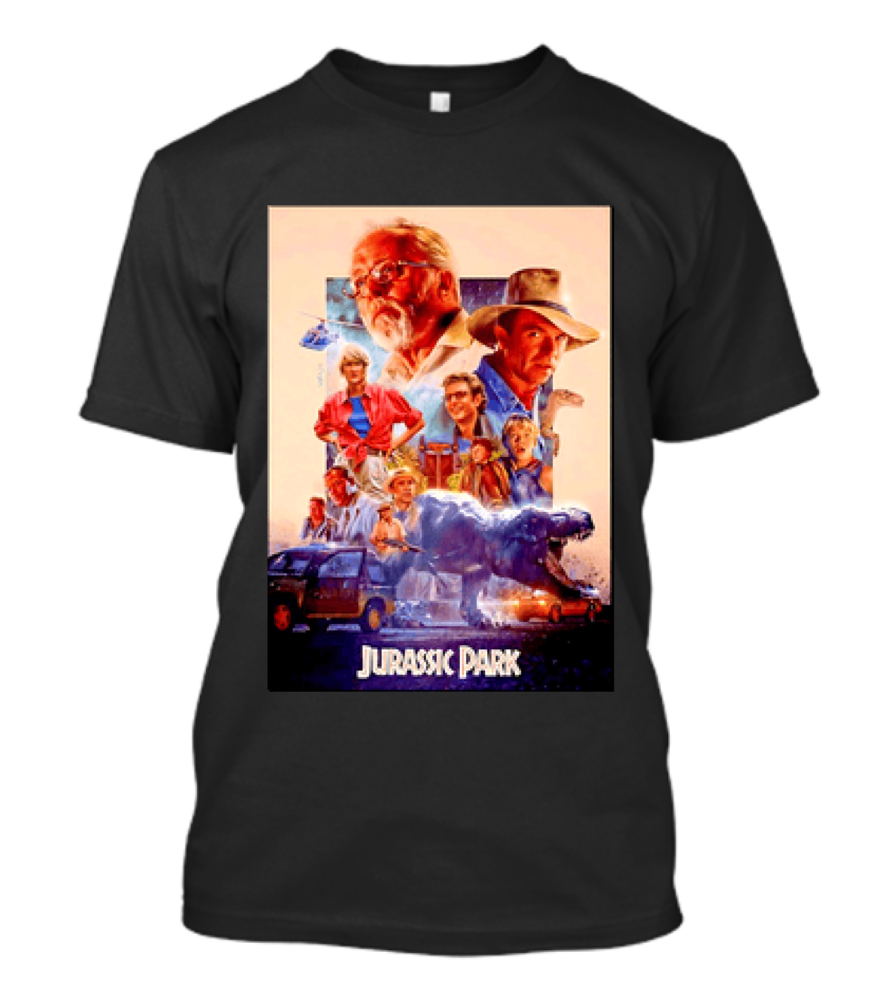 Sam Neill Laura Dern Jeff Goldblum Richard Attenborough Jurassic Park RIP T-Shirt