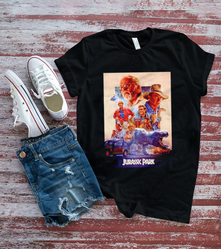 Sam Neill Laura Dern Jeff Goldblum Richard Attenborough Jurassic Park RIP T-Shirt
