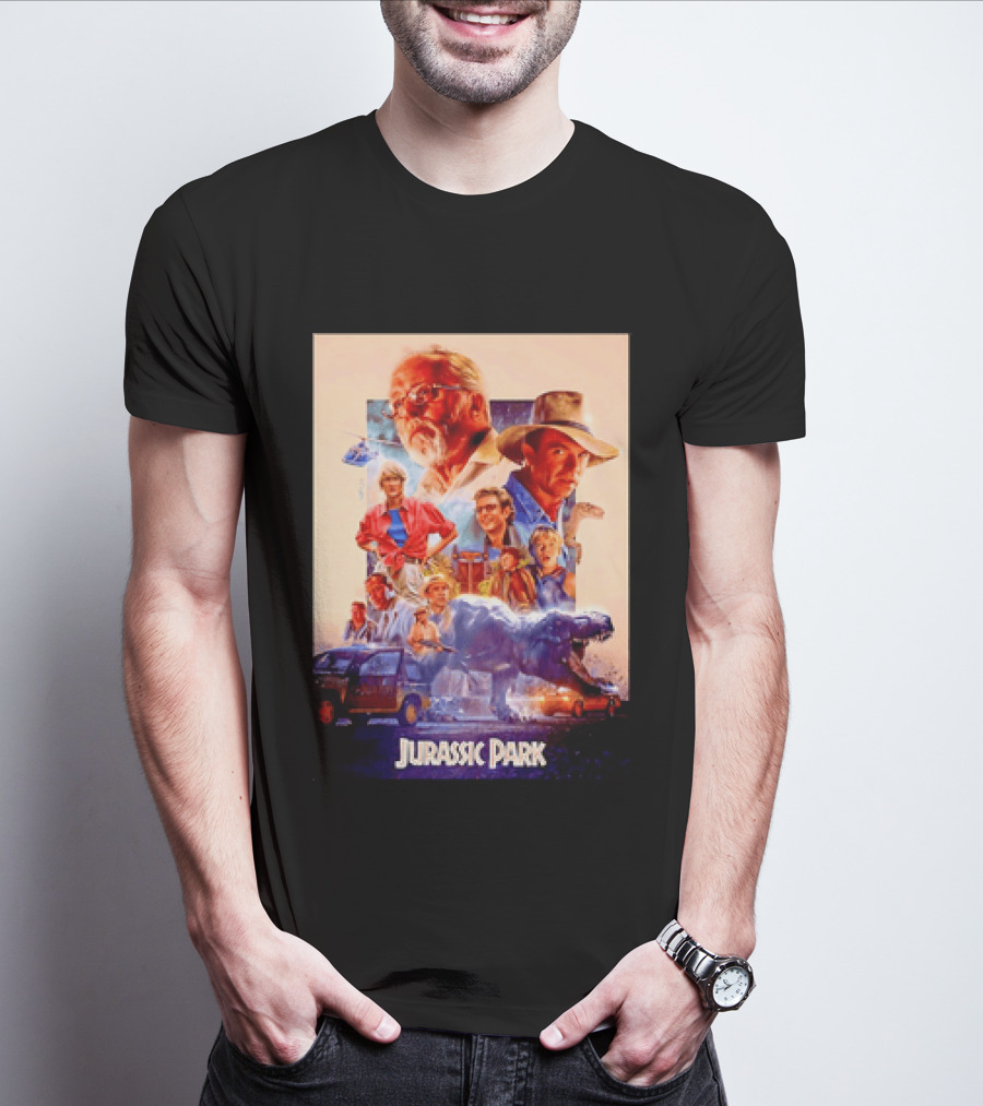Sam Neill Laura Dern Jeff Goldblum Richard Attenborough Jurassic Park RIP T-Shirt