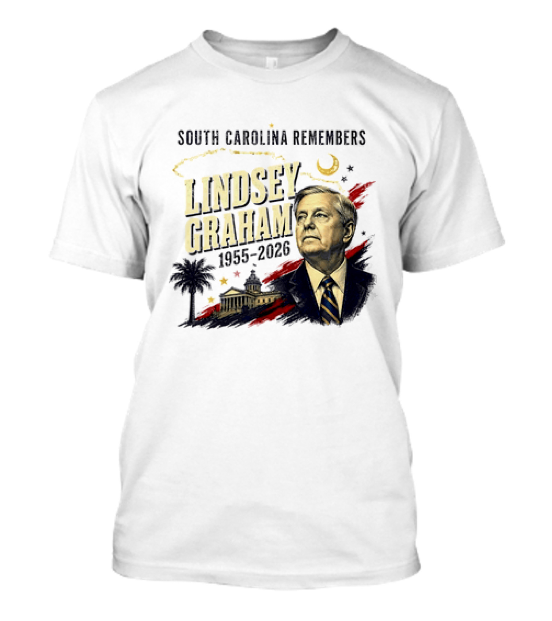 Lindsey Graham 1955 2026 South Carolina Remembers Moon Capitol T-Shirt