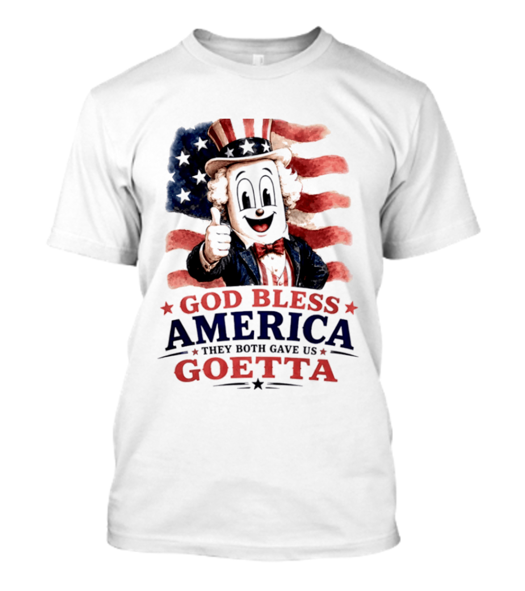 God Bless America They Both Gave Us Goetta USA Flag T-Shirt
