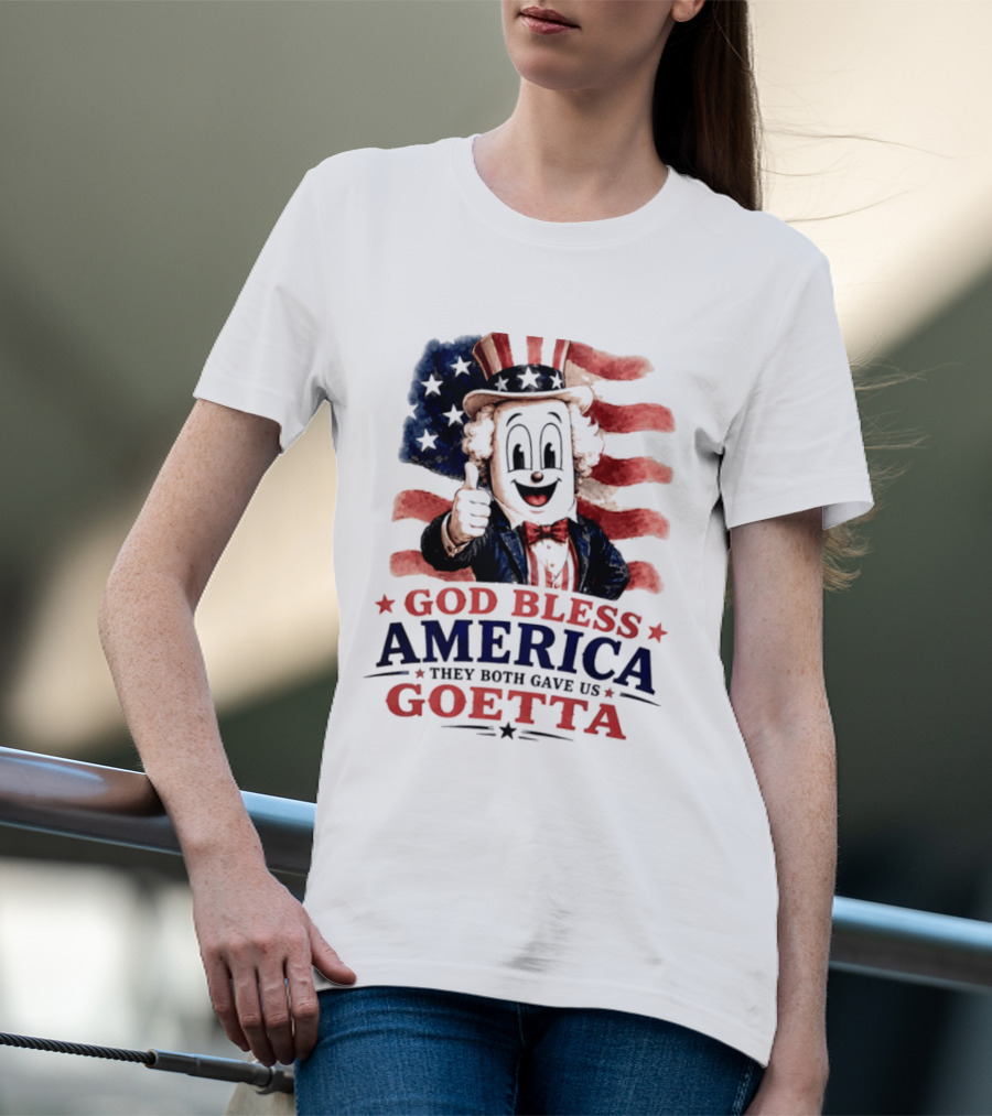 God Bless America They Both Gave Us Goetta USA Flag T-Shirt