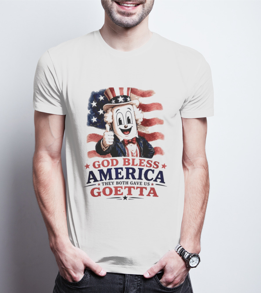 God Bless America They Both Gave Us Goetta USA Flag T-Shirt