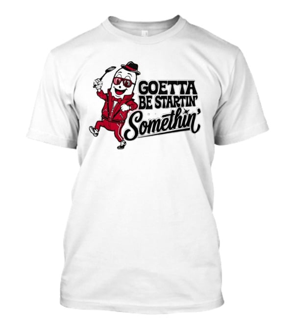 Goetta Be Startin Somethin Hotdog Retro Sunglasses Suit Fedora T-Shirt