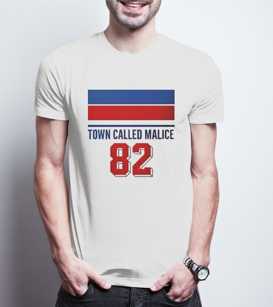 The Jam Town Called Malice 82 Red And Blue Bars T-Shirt