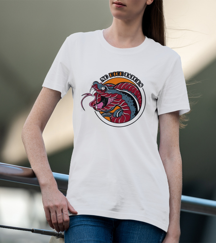 No Dictators Political Satire Snake T-Shirt