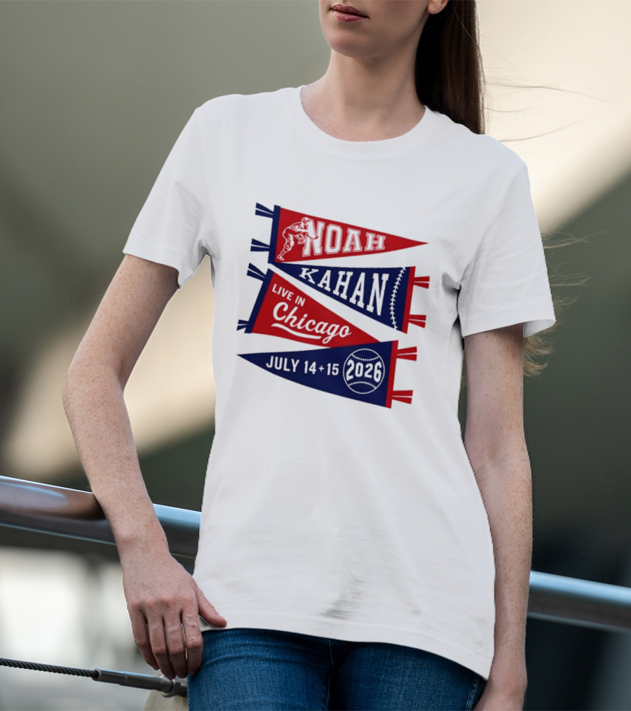 Noah Kahan Wrigley Field Chicago July 14 15 2026 Event Pennant T-Shirt