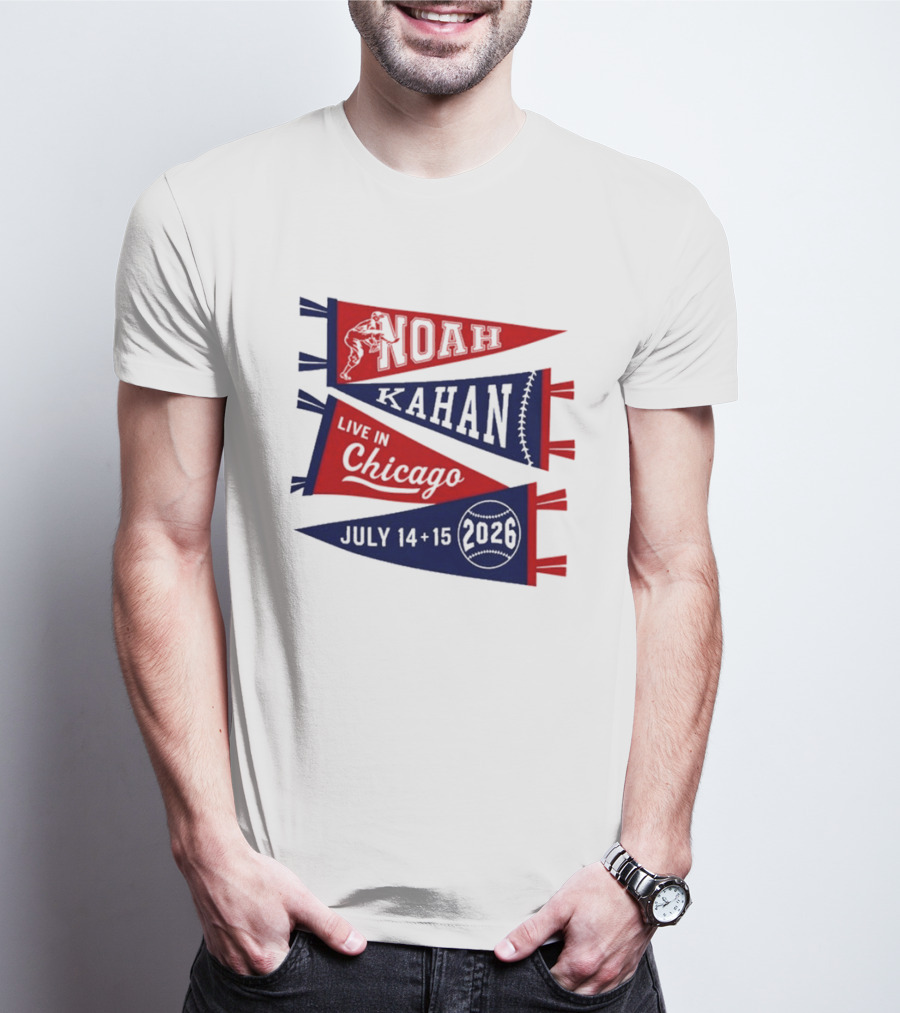 Noah Kahan Wrigley Field Chicago July 14 15 2026 Event Pennant T-Shirt