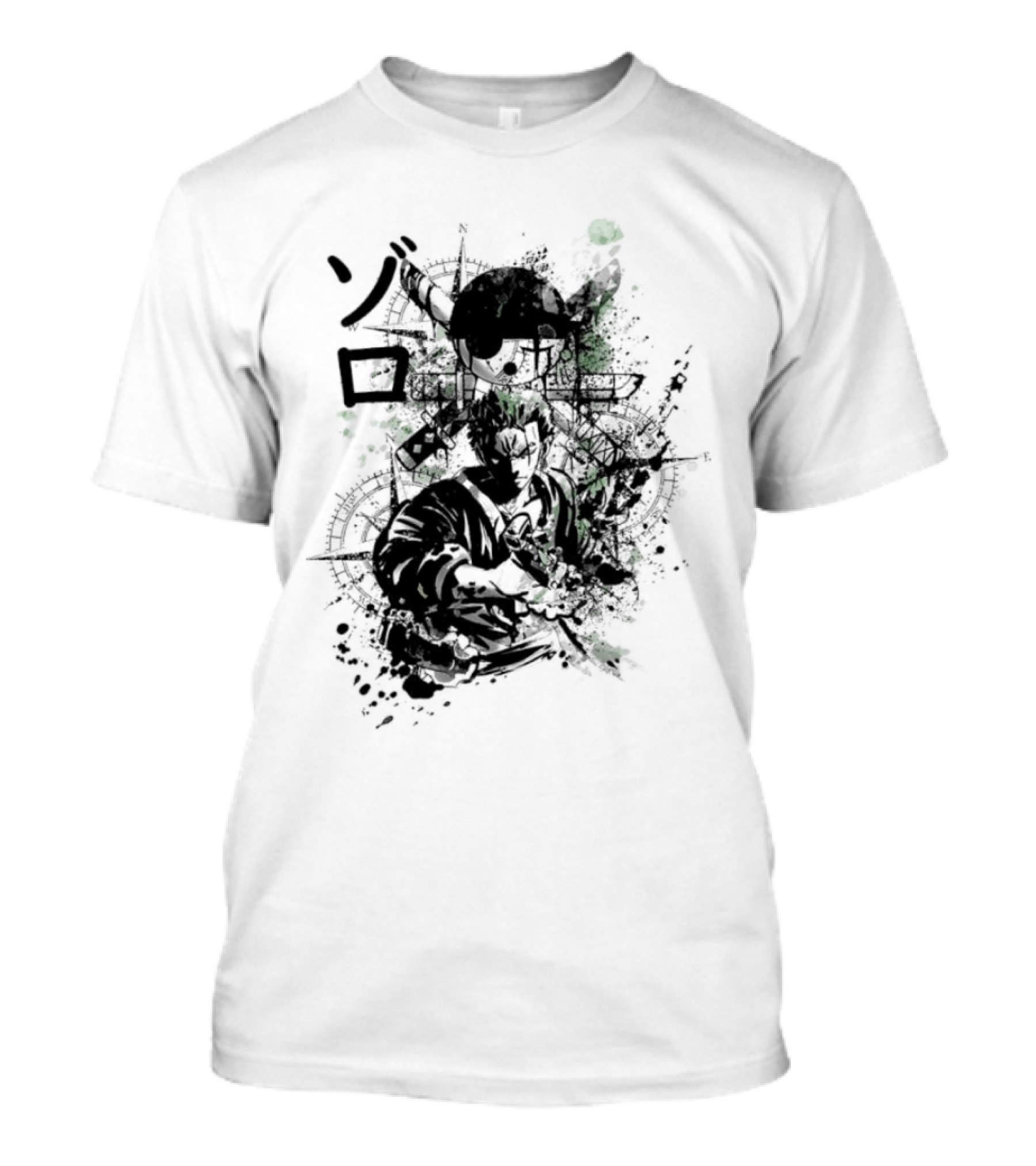 Japanese Kanji Ink Art With Splatter Effect T-Shirt