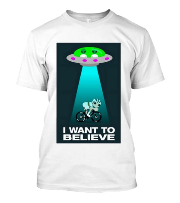 Pogacar UFO Cycling Aliens I Want To Believe T-Shirt
