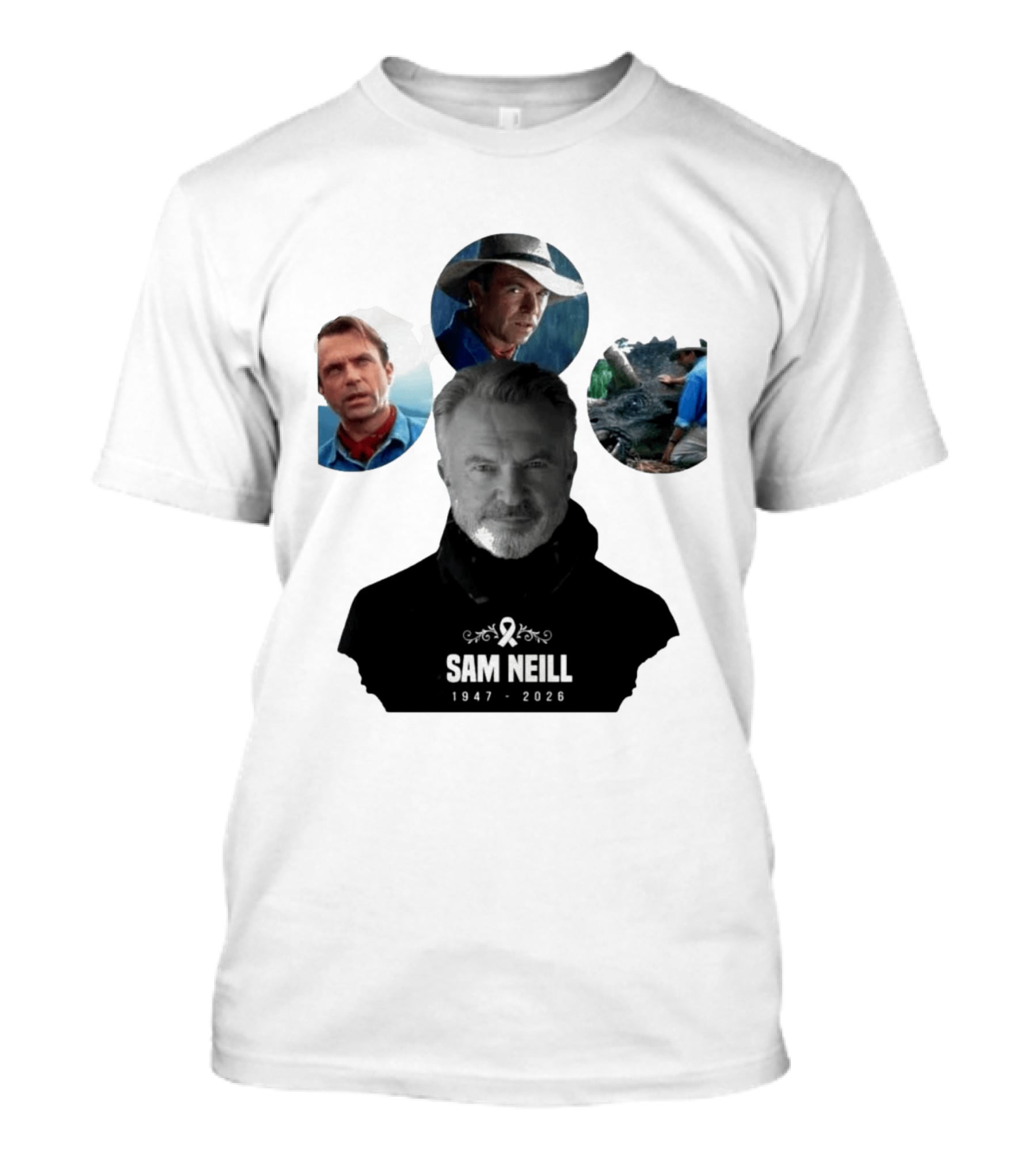 Sam Neill 1947 2026 Jurassic T-Shirt