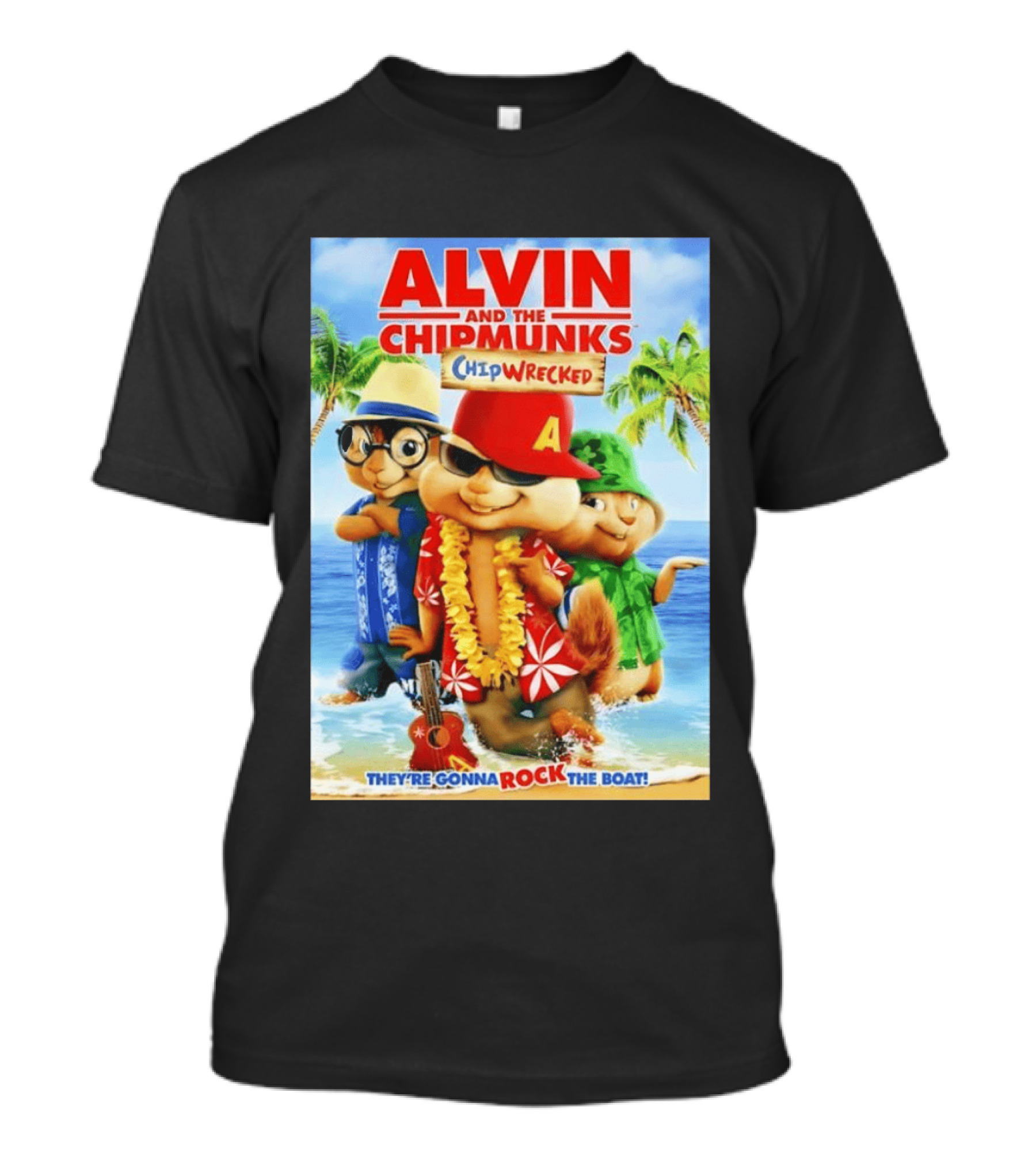 Alvin And The Chipmunks Chipwrecked They're Gonna Rock The Boat Beach Adventure T-Shirt