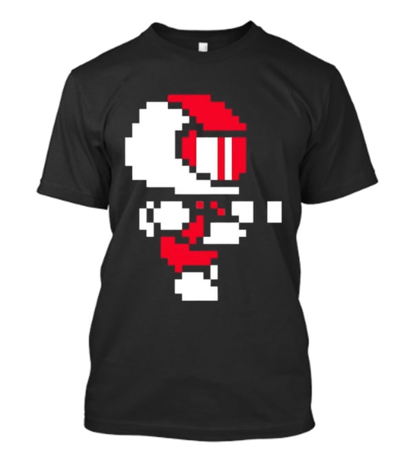 Arcade Pixel Racing Driver Fast Track Helmet Retro Game T-Shirt